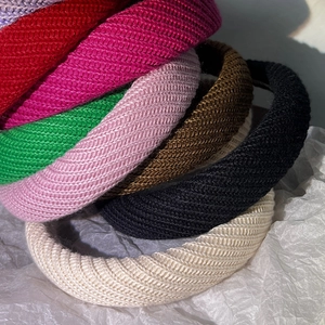 Bandeaux en maille éponge multicolores avec un style de serre-tête rembourré épais vintage