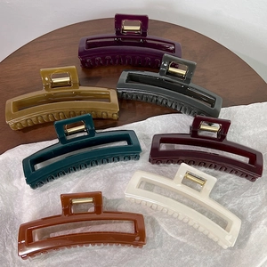 Grande Pince à Cheveux Rectangulaire pour Femmes Minimaliste en Plastique Antidérapante Accessoire Cheveux Épais