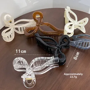 Pinze per capelli a fiocco 3D in 6 vari colori con dettaglio misura di 11cm