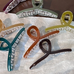 Set di grandi mollette per capelli da 13cm con design incrociato in vari colori