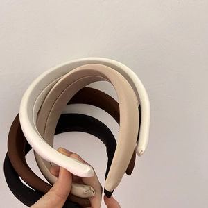 Serre-tête rembourré en éponge aux couleurs unies comme le blanc, kaki, marron et noir