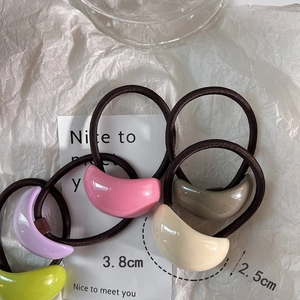 Set di elastici per capelli ovali stile francese minimalista in 5 dolci colori