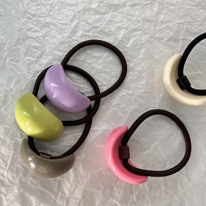 Set di elastici per capelli francesi minimalisti colorati per donna in vari toni pastello