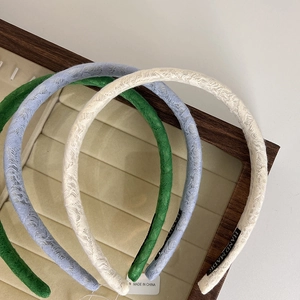 Retro Sweet Lace Fabric Headband Elegant Heart Texture Hair Hoop For Women Girls Versatile Daily Styling Hair Accessories