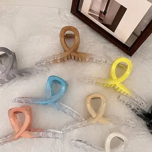 Grandi mollette per capelli in colori caramella trasparenti sfumati lungo 13cm