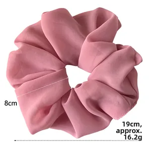 Rosa Chiffon Haargummi mit Details zu 19 cm Durchmesser und 8 cm Breite Maßen