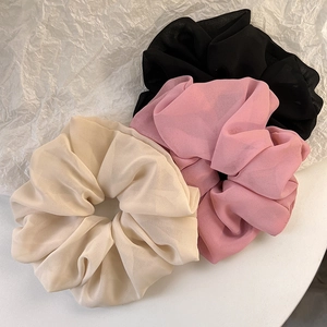 Übergroße Plissee Stoff Haargummis Für Damen Koreanischer Süßer Eleganter Großer Haargummi Pferdeschwanz Halter Handgefertigt