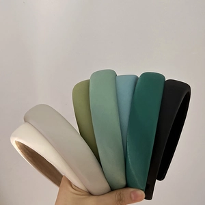 Minimalist wide padded headband collection in various matte colors for a high-crown look