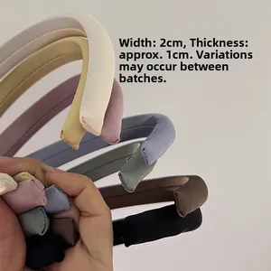 Detailed view of hairband measurements 2cm width and 1cm thickness in various colors