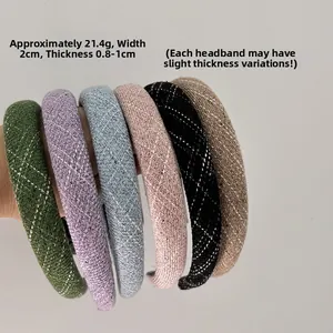 Detail of sponge headbands with woven texture, 2cm wide, 0.8cm thick, 21.4g lightweight