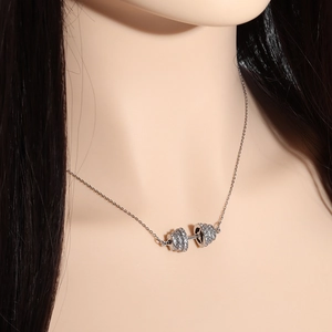 Hip Hop Kupfer Hantel Anhänger Halskette Für Herren Damen Versilbert Strass Fitness Barbell Kette Mode Schmuck