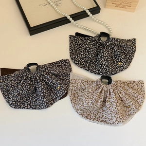 Lot de trois pinces à cheveux en mousseline fleurie au style vintage pour femmes élégantes
