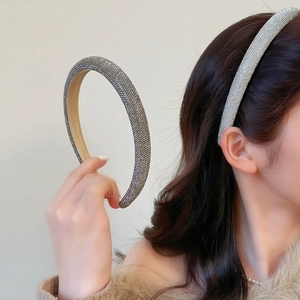 Korean Style Sparkling Rhinestone Headband For Women Elegant Thin Hair Hoop Non-slip Headband Fashion Hair Accessories