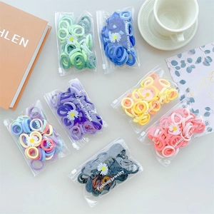 High Elastic Fabric Hair Ties For Women Girls Cute Daisy Candy Colors Fabric Elastic Rubber Bands Ponytail Holder Hair Accessories