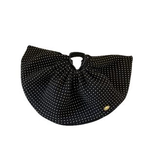 French style black and white polka dot skirt hair claw clip for elegant women hairstyles