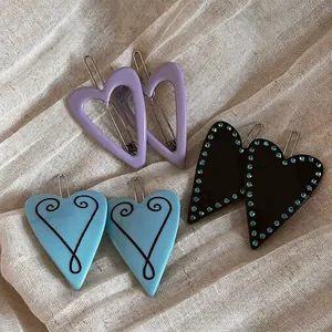 Süße Herzförmige Haarspange Für Damen Harz Legierung Strass Haarnadel Koreanischer Stil Frische Seiten Pony Clip Schmuck Zubehör