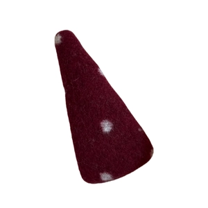 Pince à cheveux élégante rouge vin à pois en feutre accessoire de coiffure style coréen
