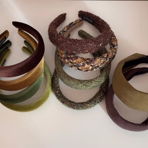 Cerchietti imbottiti in velluto e tweed in vari colori per acconciature moda
