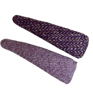 Set di fermagli BB colorati con motivi a spina di pesce in viola e marrone per donna