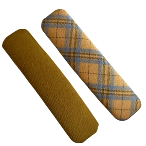 Elegant fabric plaid and olive green BB hair clips set for women's stylish hair styling