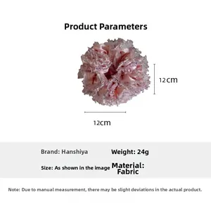 Detail view of 12x12cm pink lace scrunchie with sparkling sequins and beaded fabric