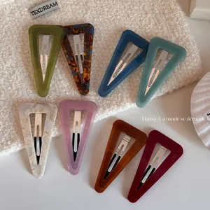 Geometrische Dreieck Acetat Haarklammer Für Damen Ajouré Schildpattmuster Haarschmuck Handgefertigter Clip Mode Schmuck