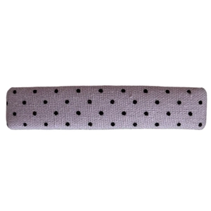 Chic purple fabric hair clip with black polka dots for women daily hairstyling