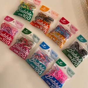 Candy Color Elastic Hair Ties High Stretch Ponytail Holders Handmade Resin Hair Bands For Women Kids Daily Styling