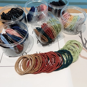 Lot de chouchous colorés haute élasticité en pots transparents pour coiffures quotidiennes