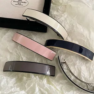 Barrette à Cheveux en Acétate Minimaliste pour Femmes Style Français Élégant Rectangle Clip à Ressort Accessoires Cheveux