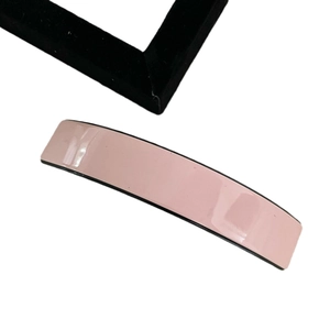 Barrette à cheveux élégante en acétate rose brillant pour une coiffure de style français