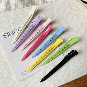 Pince à Cheveux Maquillage sans Trace Alliage Couleur Bonbon Femme Style Coréen Bec de Canard Creux Outils de Coiffure