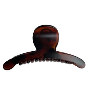 Pince à cheveux rétro 11cm en résine ambre motif écaille de tortue pour cheveux épais