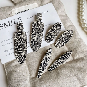 Minimalist Zebra Print Hair Clip For Women Retro Sweet Alloy Non-marking Side Bangs Clip Fashion Hair Accessories Headwear