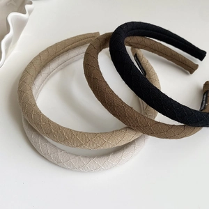 Korean Style Fabric Diamond Pattern Padded Thickened Headband For Women Handmade Elegant Minimalist Hairband Fashion Hair Accessories Headwear Outing Styling