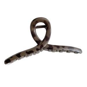 Grande pince à cheveux léopard avec motif écaille de tortue vintage pour femmes chic
