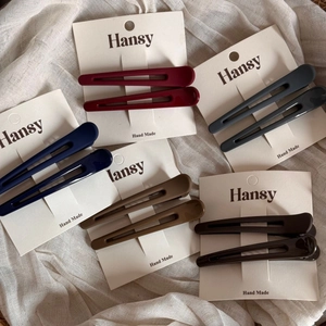 Cinq paires de barrettes minimalistes mates et brillantes aux couleurs élégantes variées