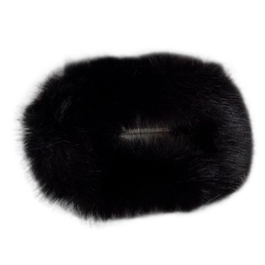 Eleganter schwarzer Kunstfell Haclip für Damen mit flauschigem Winter-Stil Design