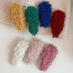 Korean Style Lamb Wool Plush Hair Clips For Women Sweet Autumn Winter Warm Faux Fur BB Clip Side Hairpins Fashion Accessories