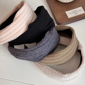 Diadema ancha de punto vintage para mujer en varios colores de otoño e invierno