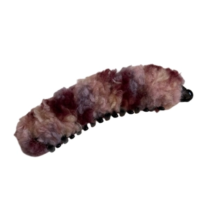 Elegante fermaglio a banana in peluche colorato per code di cavallo e acconciature raffinate