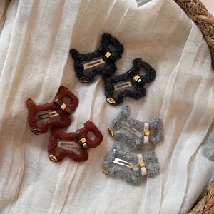 Gestrickte Welpe Haarspange Für Damen Herbst Winter Wolle Hund Haarnadel Koreanischen Stil Süße BB Clip Haarschmuck Dekor