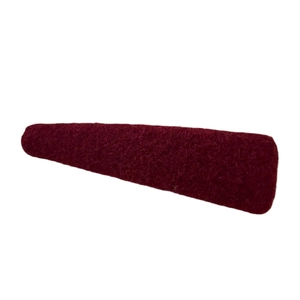 Minimalist burgundy felt fabric triangle BB hair clip for women with premium matte texture