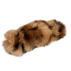 Pince à cheveux élégante en fausse fourrure léopard avec texture pelucheuse douce
