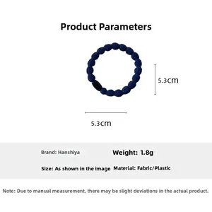 Elastico per capelli blu con diametro esterno di 5,3 cm e peso di 1,8 g dettagli