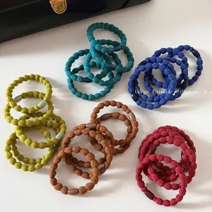 Elastico per Capelli con Trama Ondulata ad Alta Elasticità per Donna Ragazza Corda per Capelli Senza Cuciture Colori Caramella