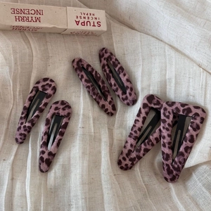 Fermagli Per Capelli Avvolti In Tessuto Con Stampa Leopardata Rosa Moda Retro BB Clip Laterali Stile Coreano Dolce Gioielli Per Capelli Da Donna