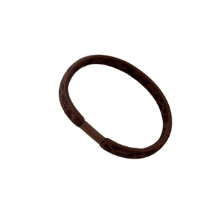 Brown leopard print elastic hair tie with animal pattern for women's daily hair styling
