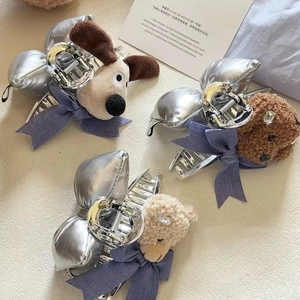 Creative Peluche Animali Pinze per Capelli Donna Orso Cane Lega Fiocco Fermagli per Capelli Moda Accessori per Capelli