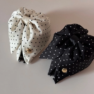 Pince à Cheveux Nœud à Pois Style Français en Tissu Grande Pince pour Femmes Douce et Élégante Accessoires de Cheveux
